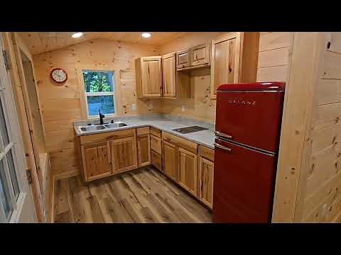 Finished 14x32 Cabin on skids.