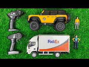 Unboxing Mobil RC Truck Box Container Scale 1:18 FodiEx Express, RC Off Road 4 WD
