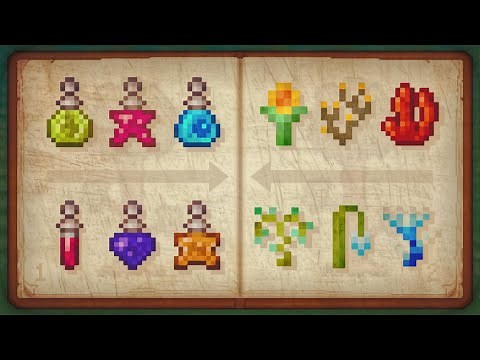 Terraria 1.4.4 Buff Potion Crafting Recipes