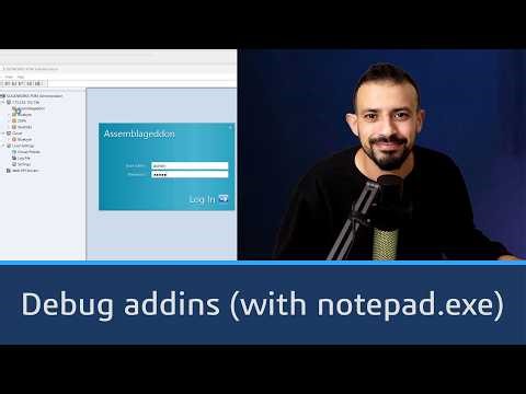 SOLIDWORKS PDM API: Debug addins (with notepad.exe)