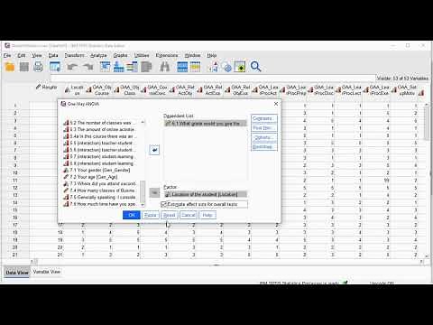 SPSS - Eta squared (via One-Way ANOVA)