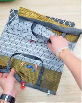 You won't believe you can make a bag from this curtain fabric! #sewing #versatilesewin #crafts