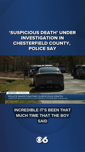 Chesterfield County police say they are investigating a suspicious death. Crime Insider sources told Jon Burkett a man walked into the fourth precinct in Richmond and said he killed someone in the home about a month ago. Sources also said the body is believed to have been in the home for weeks. Latest: https://www.wtvr.com/news/local-news/body-found-chesterfield-march-26-2026 | WTVR CBS 6 News