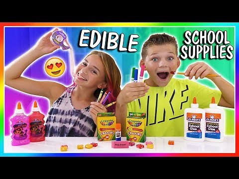 MAKING EDIBLE SCHOOL SUPPLIES | HOW TO SNEAK CANDY INTO CLASS | We Are The Davises