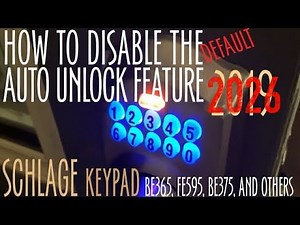 How to Keep Schlage Keypad From Unlocking Without a Passcode EASY FIX 2026 BE365 All Models WORKS!