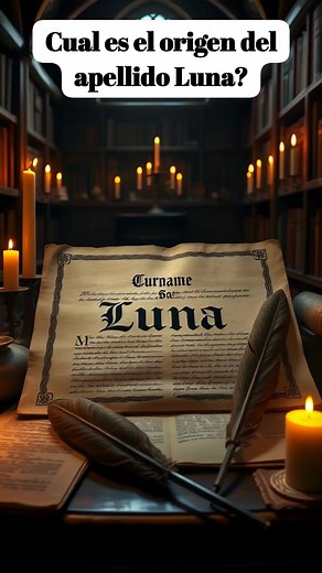 El apellido Luna tiene un origen hispano y es de los más antiguos y nobles de la península ibérica. Aquí tienes un resumen de su origen y significado: Origen El apellido Luna es de origen castellano, aunque también hay ramas importantes en Aragón, Navarra y Andalucía. Proviene del topónimo Luna, un lugar en la provincia de Zaragoza (Aragón), lo cual indica que originalmente era un apellido de tipo toponímico (basado en el lugar de procedencia). Los primeros registros documentados de familias con