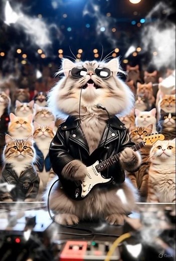 Cat RockStar ! #catvideos #cat #rock #shorts #fyp