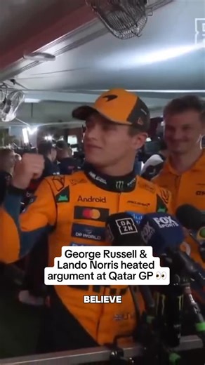 Virgin Radio Montreal on Instagram: "George Russell and Lando Norris get into a heated argument in the media pen at the Qatar Grand Prix 👀🏎️ Russell confronted Norris after a journalist allegedly told him that “Lando said George messed up Turn 1.” 🎥: DAZN_ES | X #landonorris #georgerussell #grandprix #formula1 #qatargp"