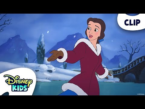 Belle and Beast Go Ice Skating ⛸️🧊 | Beauty and the Beast: The Enchanted Christmas | ‪@disneykids‬