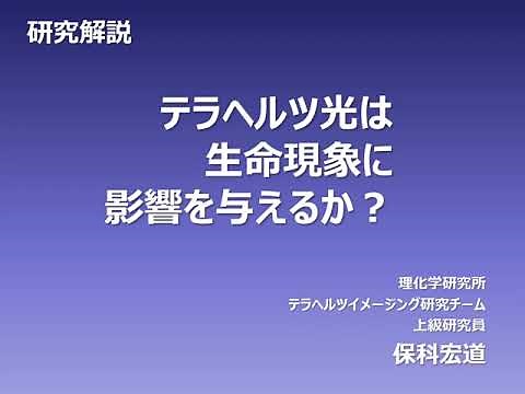 テラヘルツ光は生命現象に影響を与えるか？PART1