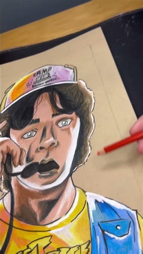 Drawings Dustin form stranger things | #strangerthings #drawing #shorts
