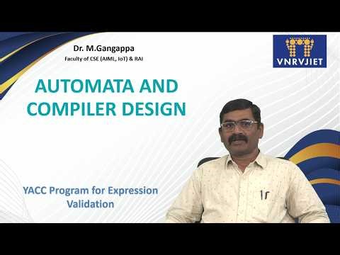 YACC Program for Expression Validation by Dr. M Gangappa