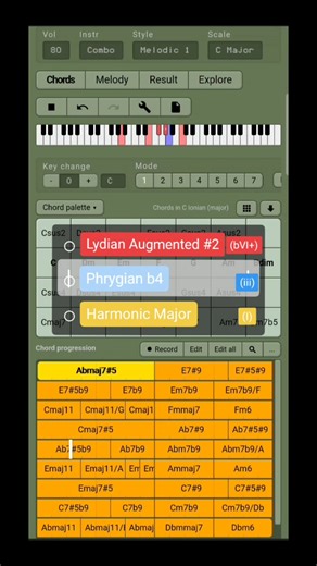 Relative Axis Interchange, 3 keys in Harmonic Maj @cadencehira #coltranechanges #modalinterchange #modalinterchangechords #polytonality #chordprogressionideas