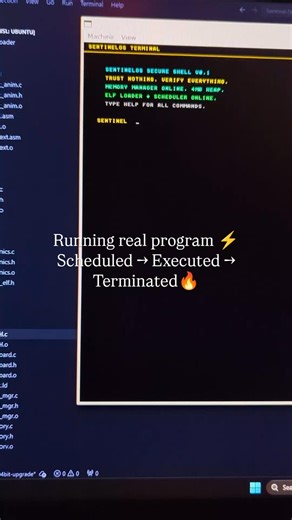 Running the actual program inside my OPERATING SYSTEM 🔥 #coding #codingvibes
