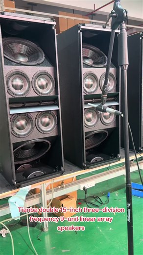 Tianba double 15-inch three-division frequency 9-unit linear array speakers#TBsound #TBaudio #TB