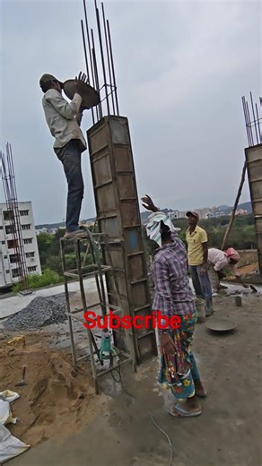 4th floor coloum concrete #constructionchannel #