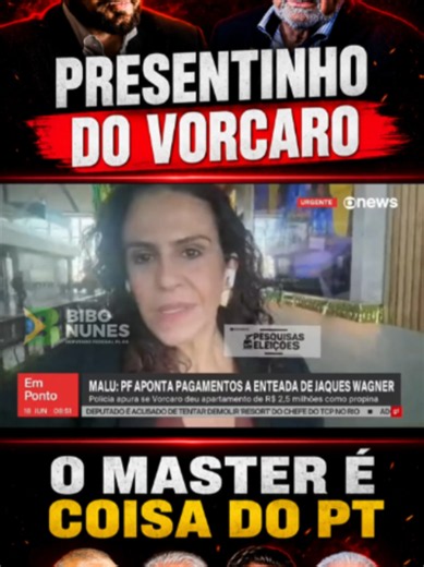 🚨 DESESPERO TOTAL! Não param de surgir fatos e questionamentos envolvendo o líder do governo no Senado, Jaques Wagner, e o escândalo do Banco Master. Mesmo assim, a esquerda insiste em tentar jogar a culpa em Bolsonaro. Quando os fatos aparecem, a narrativa desmorona. 📢 Compartilhe e siga para mais!