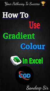 How to use gradient colour in excel tips and tricks 💯💫 #excel #exceltips #shorts #shortvideo