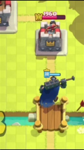 1 hp tower tutorial day ☠️ #mobilegaming #clashroyale