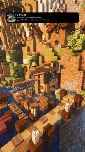 Best Minecraft Simplistic Plastic-Like Resource Pack: Soft Bits #minecraft #shorts #mc