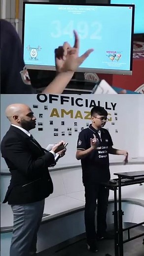 Kid mentally adds 100 four-digit numbers in just 1 minute😲#kidgenius #mentalmath