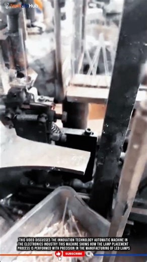 Innovation Technology Automatic Machine: Component Placement in LED Lamp Production. #tech