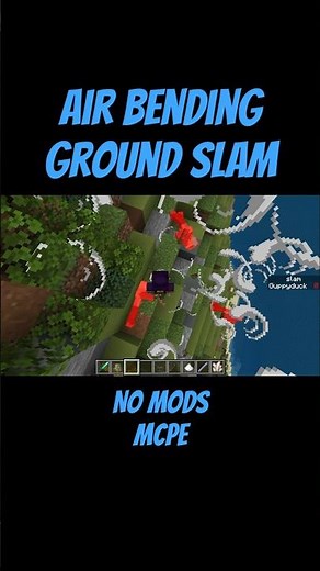 Air Bending Ground Slam in Minecraft #minecraft #commandblock #gaming #bedrockguide