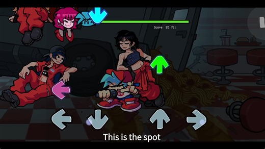 FNF手机版联动歌曲全流程展示（up主比较新手普通和困难有点不会打）