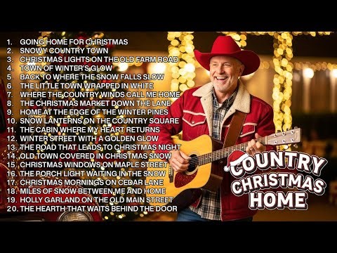 Classic Country Christmas Instrumental – Peaceful 80s Guitar & Snowfall