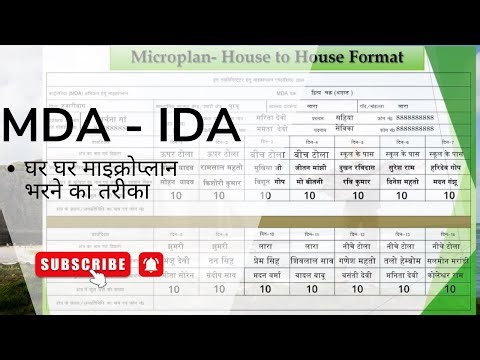 MDA IDA घर घर माइक्रोप्लान | Door To Door Microplan | mda ida ghar ghar microplan | mda microplan