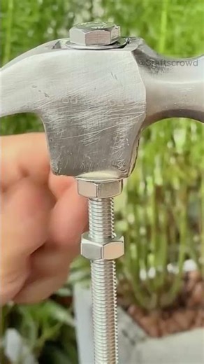 Unbreakable Hammer Handle Using a Bolt 🔩 | DIY Tool Hack#DIYTools #WorkshopHack #Shorts