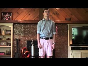 Blake Knapp of Blue Springs performing his humorous interpretation