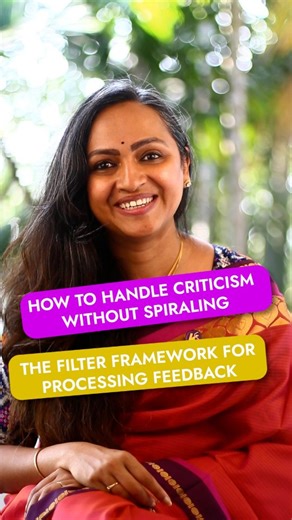 Krupalini Swamy on Instagram: "❤ Save and Share with someone who may need it ❤ Can't stop thinking about criticism you received? Our brains have a negativity bias that makes us replay criticism on repeat while ignoring compliments. Learn the Filter Framework with 3 steps: consider the source, find the kernel of truth, and release what doesn't serve you. Stop defending aggressively or spiraling into self doubt. Criticism doesn't define you - how you process it does. #HandlingCriticism #Constructi