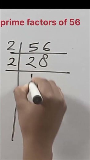 Prime factorization of 56|LCM of 56 ka lcm #mathstricks #maths #shorts #ytshorts