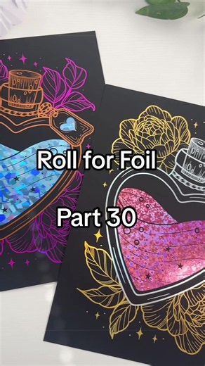 Replying to @K🦋 roll for foil part 30! What do yall think of the dice’s choices today? #rollfor #foil #oddlysatisfyingvideo #handmadecraft #diycrafts