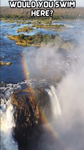 Would You Swim At The Edge Of Victoria Falls? The Most Terrifying Swim In Africa? #travel #africa