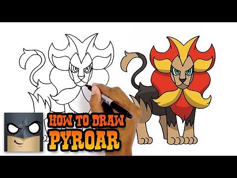 How to Draw Pokemon | Pyroar | Step by Step
