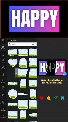 Create a Ripped Paper Design in Canva | Text Effect Tutorial