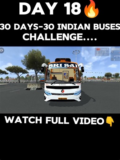 Day18 🚍 Indian Private Bus | Sri Sai Travels Cinematic Short#srisai #bussid #gaming #shorts #driving