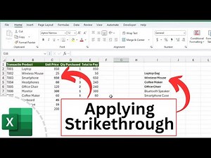 Applying Strikethrough in Excel