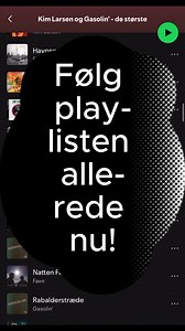 Vi har samlet nogle af de største sange fra Kim Larsen og Gasolin. Ind imellem er der også klassikere med Shubidua, TV-2, Tøsedrengene og flere andre. Playlisten hedder “Kim Larsen og Gasolin’ – De største”. Og den første sang på listen bliver “Spillemand”, når vores egen hyldest til Larsen udkommer den 23. oktober. Følg playlisten allerede nu, så “Spillemand” automatisk lander øverst, når den udkommer: https://open.spotify.com/playlist/1nkMcIHhnXmfPVmPWK69kO | FAVN