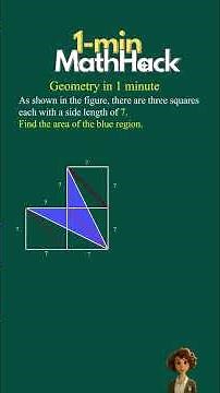Geometry Trick – Find the Area of an Irregular Shape Easily! #GeomitryTrick
