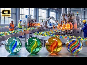 How Glass Marbles Are Made in a Modern Factory | Full Process