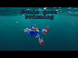 Sonic goes swimming