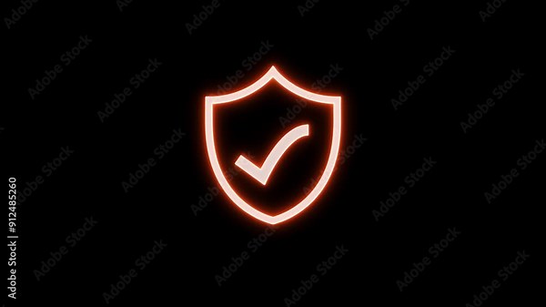 Shield with check mark icon isolated. Security check Icon or Protection symbol.