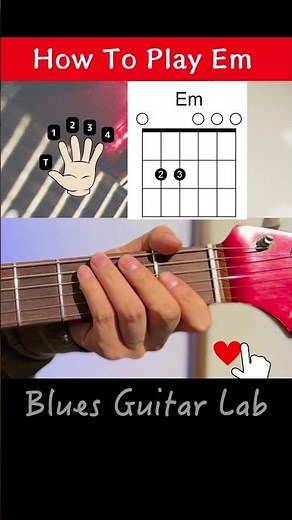 How to play Em open chord | Join BGL’s Beginner Course! #guitarlessons #beginners #chords