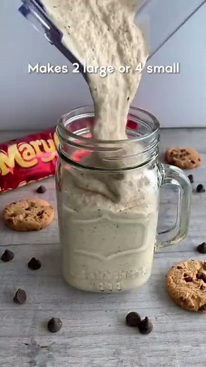 3-ingredient Thick Chocolate Chip Cookie Milkshake