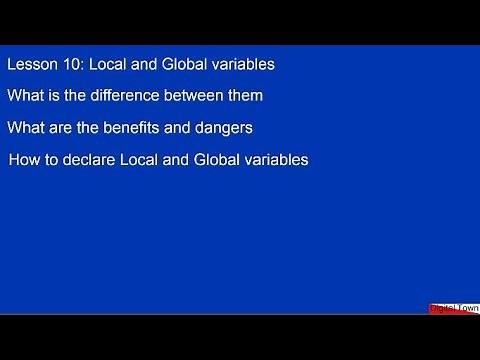 Arduino C++ course Lesson10: Global and Local variables