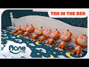 Ten in Bed Kids Song | Nursery Rhymes by Nane Kids | Ten Little Monkey