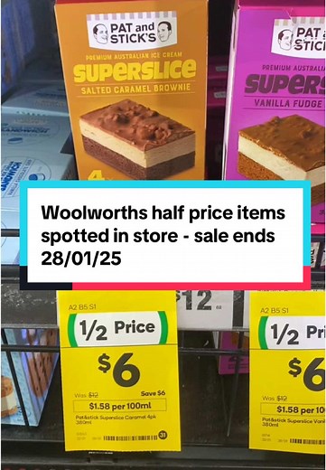Woolworths Half Price Sale This Week Until January 28, 2025